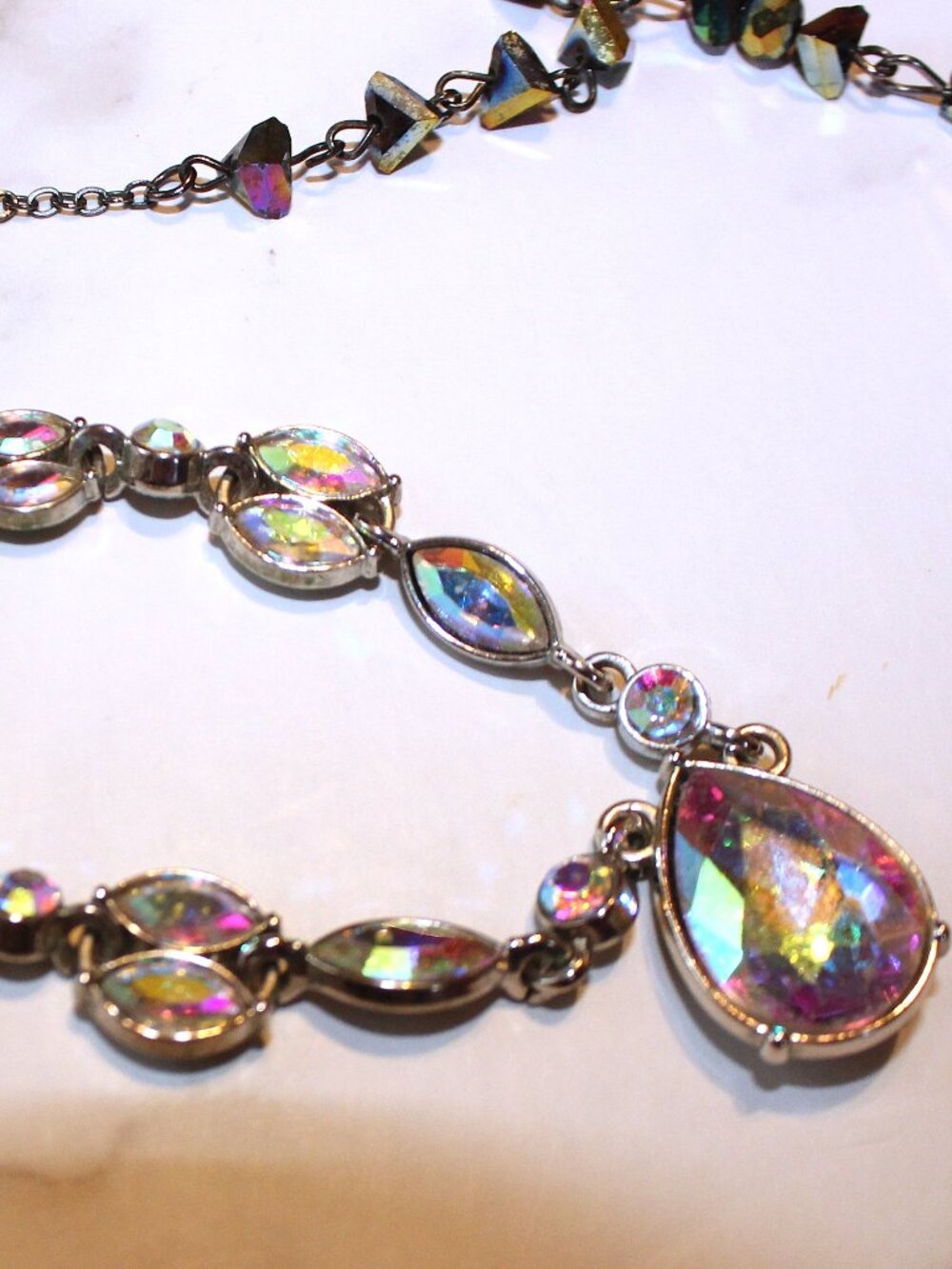 Paparazzi Oil Slick Aurora Borealis Necklace Lot - 2 Pcs Whimsigoth Festival - Picture 4 of 6